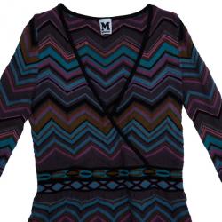 مملوكة مسبقًا M Missoni Wool Blend Zig Zag Print Dress M