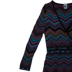مملوكة مسبقًا M Missoni Wool Blend Zig Zag Print Dress M