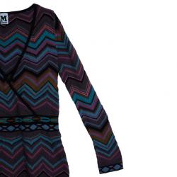مملوكة مسبقًا M Missoni Wool Blend Zig Zag Print Dress M