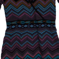 مملوكة مسبقًا M Missoni Wool Blend Zig Zag Print Dress M