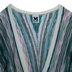 Pre Owned M Missoni Multicolor Crochet Knit Top M