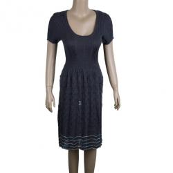 مملوكة مسبقًا M Missoni Grey Knit Dress M