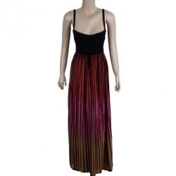 مملوكة مسبقًا M Missoni Red Ombre Ribbed Knit Maxi Dress M