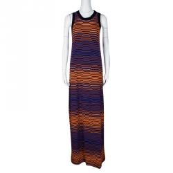 Pre Owned M Misoni Multicolor Knit Sleeveless Maxi Dress S