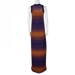 Pre Owned M Misoni Multicolor Knit Sleeveless Maxi Dress S