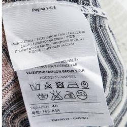 مملوكة مسبقًا كارديغان أم ميزوني تريكو نمط مموج متعدد الألوان مفتوح S