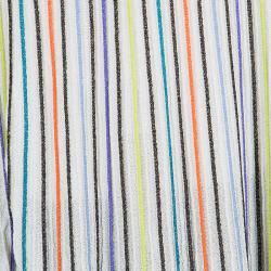 Pre Owned M Missoni Multicolor Vertical Striped Lurex Knit Maxi Skirt L