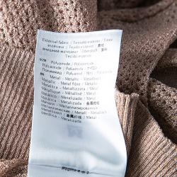 M Missoni Blush Pink Lurex Knit Patterned Dress and Perforated Cardigan Set M