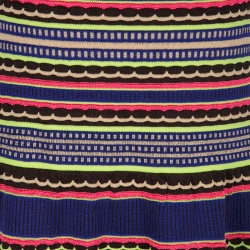 مملوكة مسبقًا فستان أم ميزوني تريكو منقوش متعدد الألوان بلا أكمام M