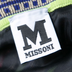 مملوكة مسبقًا فستان أم ميزوني تريكو منقوش متعدد الألوان بلا أكمام M