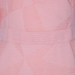 Pre Owned M Missoni Blush Pink Textured Jacquard Knit Batwing Sleeve Midi Dress M