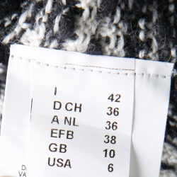 Pre Owned M Missoni Monochrome Chunky Long Cardigan M