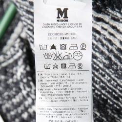 Pre Owned M Missoni Monochrome Chunky Long Cardigan M