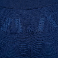 مملوكة مسبقًا بنطلون أم ميزوني تريكو أزرق كحلي مثقب بأرجل عريضة M