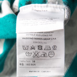 مملوكة مسبقًا M Missoni Floral Printed and Striped Knit Fit and Flare Dress S