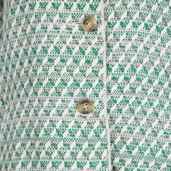 Pre Owned M Missoni White And Green Wicker Infused Basket Weave Jacket S