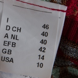 Pre Owned توب أم ميزوني تريكو متعدد الألوان بحواف مكشكشة حمالات رفيعة L