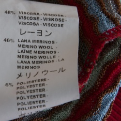 Pre Owned توب أم ميزوني تريكو متعدد الألوان بحواف مكشكشة حمالات رفيعة L