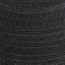 Pre Owned M Missoni Black Lurex Jacquard Knit Patterned Maxi Skirt M