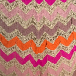 مملوكة مسبقًا M Missoni Multicolor Lurex Knit Chevron Pattern Elasticized Waist Pants M