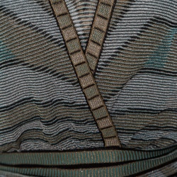 Pre Owned M Missoni Multicolor Lurex Knit Jumpsuit and Wrap Cardigan Set S