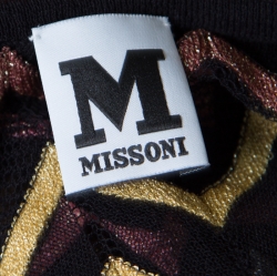 Pre Owned توب إم ميزوني نمط شيفرون متعدد الألوان مثقب واسع M