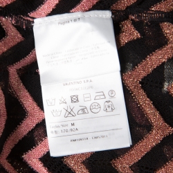 Pre Owned توب إم ميزوني نمط شيفرون متعدد الألوان مثقب واسع M