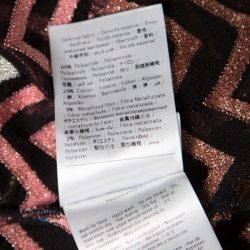 Pre Owned توب إم ميزوني نمط شيفرون متعدد الألوان مثقب واسع M