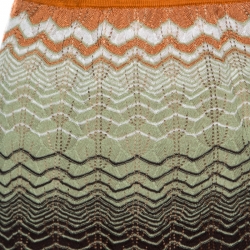 Pre Owned تنورة ميني إم ميزوني تريكو مثقب متعدد الألوان S