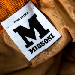 Pre Owned تنورة ميني إم ميزوني تريكو مثقب متعدد الألوان S