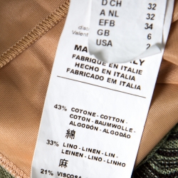 Pre Owned تنورة ميني إم ميزوني تريكو مثقب متعدد الألوان S