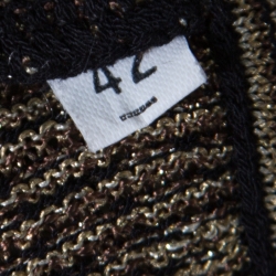 Pre Owned توب إم ميزوني تريكو جاكار ميتاليك بلا أكمام M