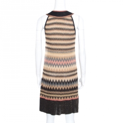 Pre Owned M Missoni Mutlicolor Patterned Lurex Knit Sleeveless Dress M