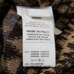 Pre Owned M Missoni Mutlicolor Patterned Lurex Knit Sleeveless Dress M