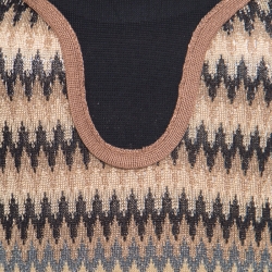 Pre Owned M Missoni Mutlicolor Patterned Lurex Knit Sleeveless Dress M