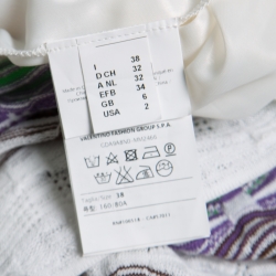 Pre Owned فستان لإم ميزوني تريكو مثقب متعدد الألوان ملتف بلا أكمام S