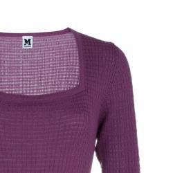 Pre Owned فستان إم ميزوني أرجواني مغزول XL