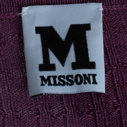 Pre Owned فستان إم ميزوني أرجواني مغزول XL