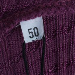 Pre Owned فستان إم ميزوني أرجواني مغزول XL