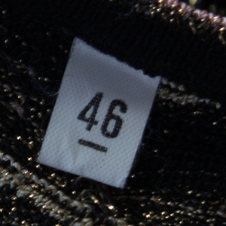 Pre Owned M Missoni Multicolor Patterned Lurex Knit Tube Skirt L