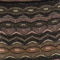 Pre Owned M Missoni Multicolor Patterned Lurex Knit Tube Skirt L