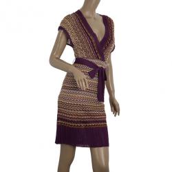 Pre Owned M Missoni Faux Wrap Dress S