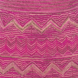 Pre Owned M Missoni Pink Lurex Knit Chevron Paneled Maxi Skirt S