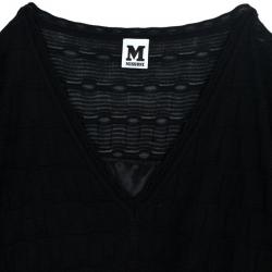 Pre Owned M Missoni Black Checkered Kaftan Dress XXL