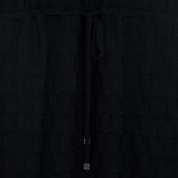 Pre Owned M Missoni Black Checkered Kaftan Dress XXL