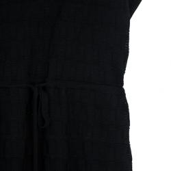 Pre Owned M Missoni Black Checkered Kaftan Dress XXL