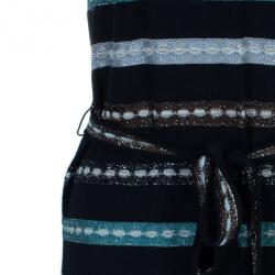 مملوكة مسبق�ًا M Missoni Multicolor Shift Belted Knit Dress M
