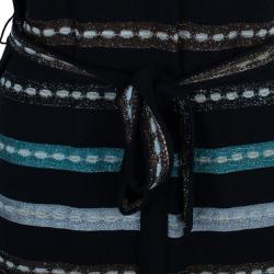 مملوكة مسبقًا M Missoni Multicolor Shift Belted Knit Dress M