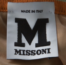 Pre Owned M Missoni Multicolor Wave Knit Halter Neck Maxi Dress M 