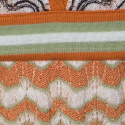 Pre Owned M Missoni Multicolor Wave Knit Halter Neck Maxi Dress M 